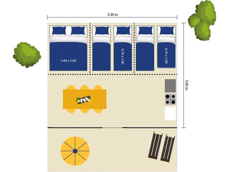Easyatent Bungalow Tent Lanterna Červar-Porat Pokój zdjęcie